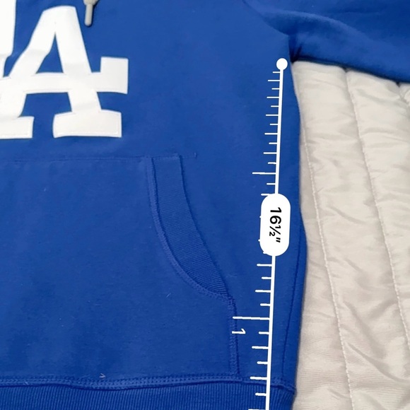 Antigua Royal Blue MLB Los Angeles Dodgers men’s hoodie small - Picture 3 of 9